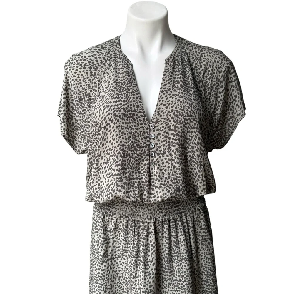 Rails Karla Animal Print Mini Dress in Olive Lynx, Sz L - Picture 11 of 14